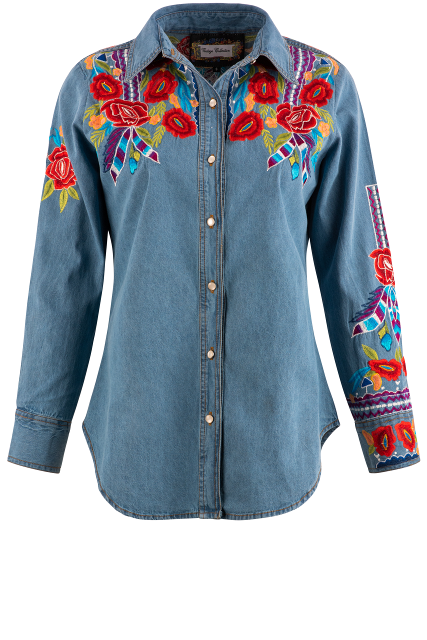 Vintage Collection Denim Western Top | Pinto Ranch