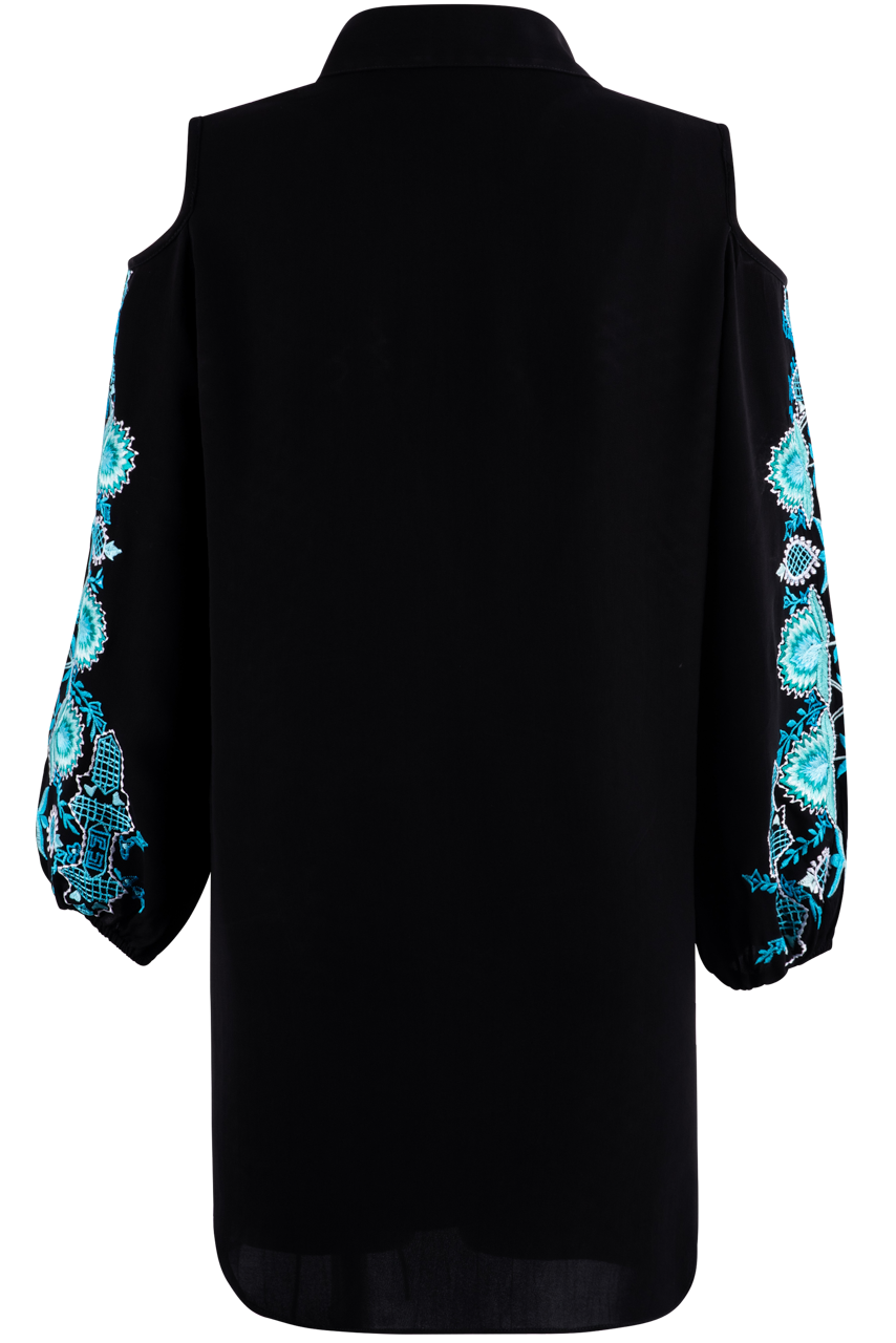 Vintage Collection Black Juniper Open Shoulder Top