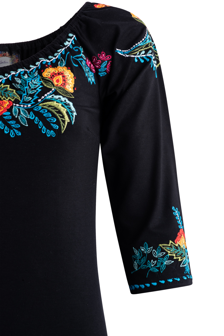 Vintage Collection Black Embroidered Dress