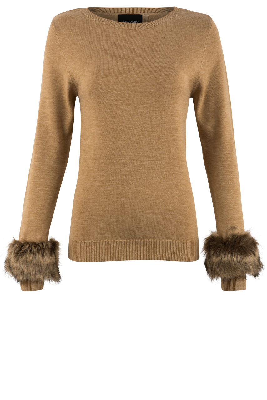 Dolce Cabo Faux Fur Knit Pullover