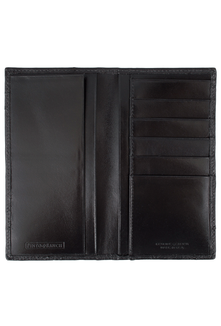 Pinto Ranch Ostrich Checretary Wallet