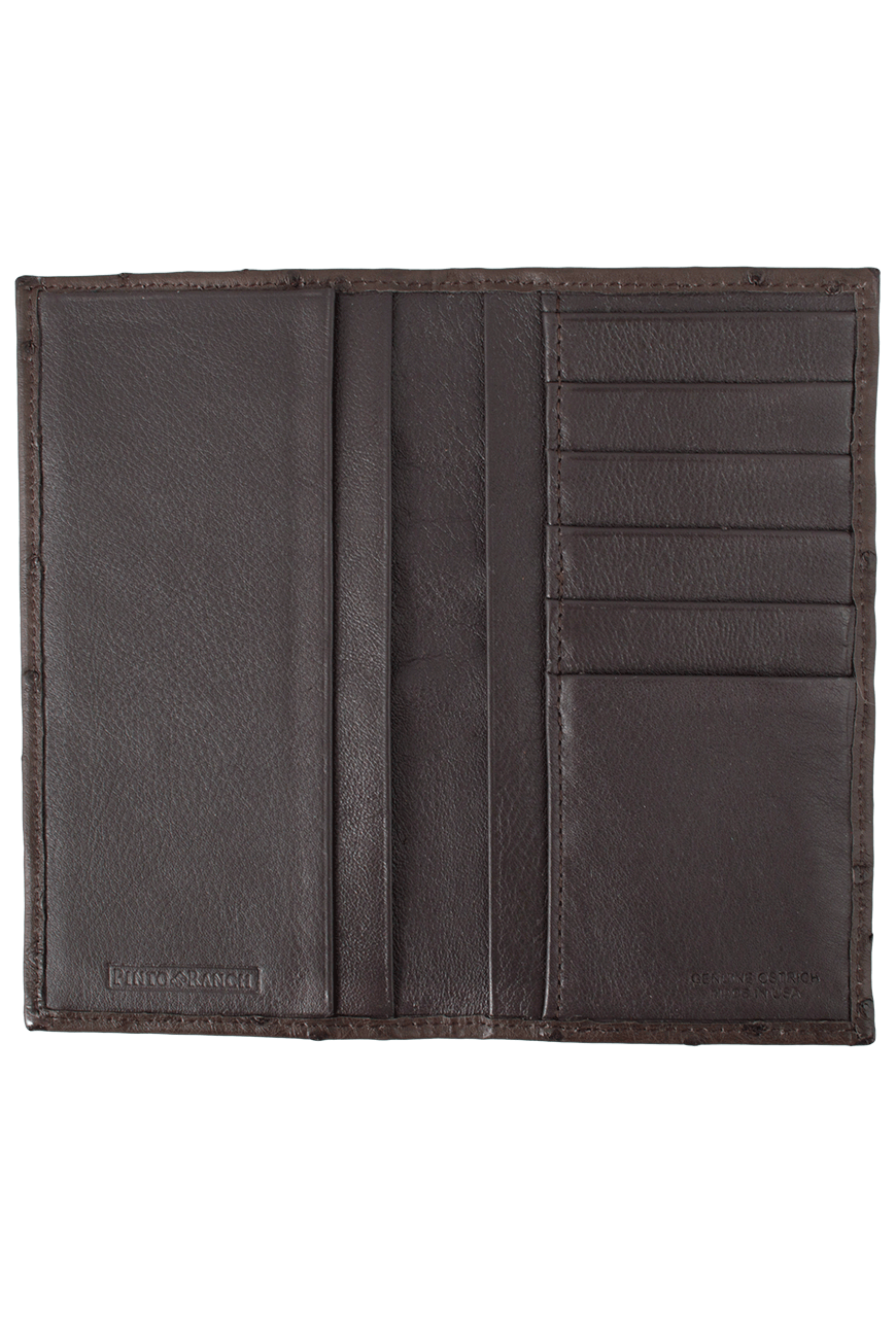Pinto Ranch Ostrich Checretary Wallet