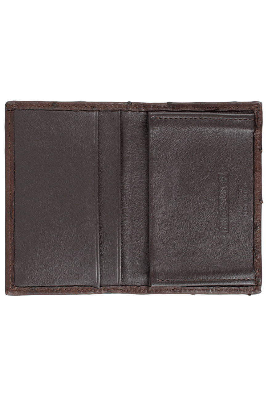 Pinto Ranch Ostrich Gusseted Card Case