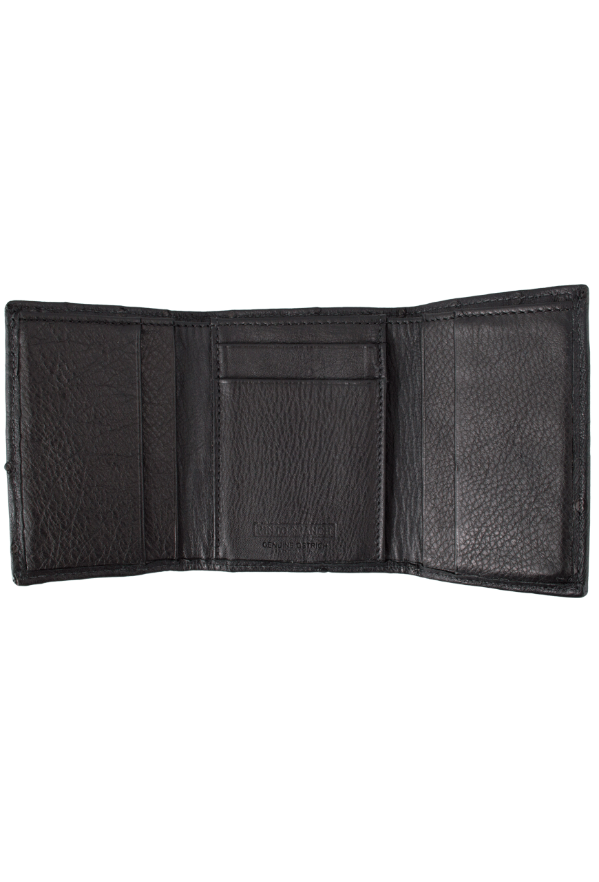 Pinto Ranch Trifold Ostrich Wallet
