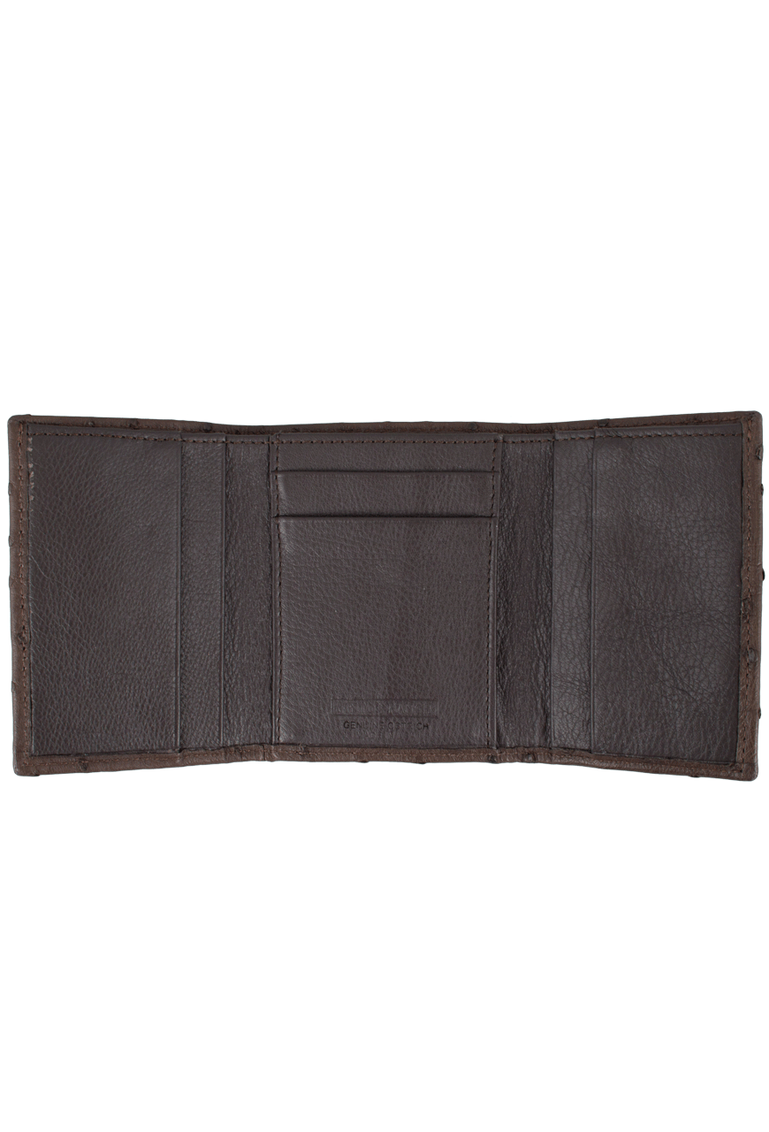 Pinto Ranch Trifold Ostrich Wallet