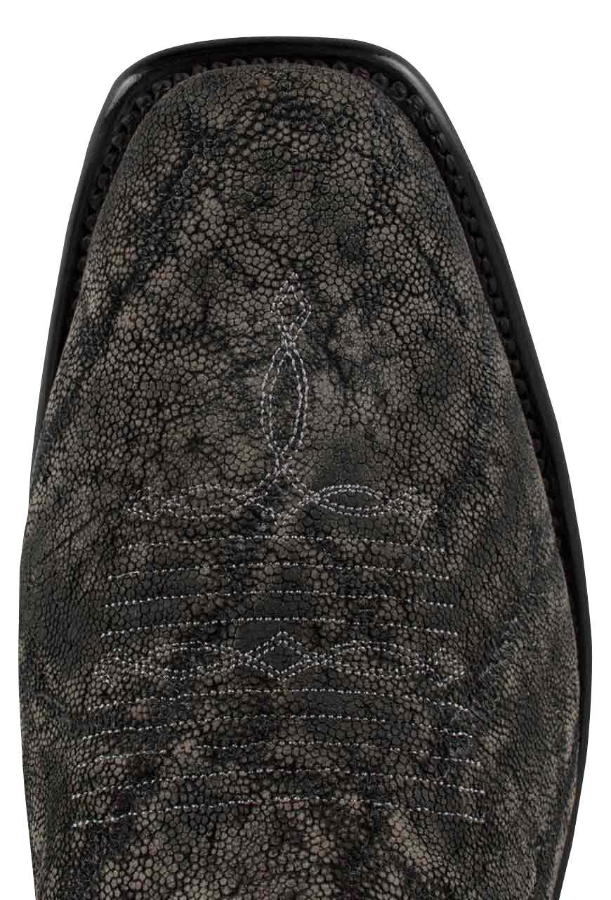 Rios of Mercedes Safari Gray Elephant Cowboy Boots - Granite