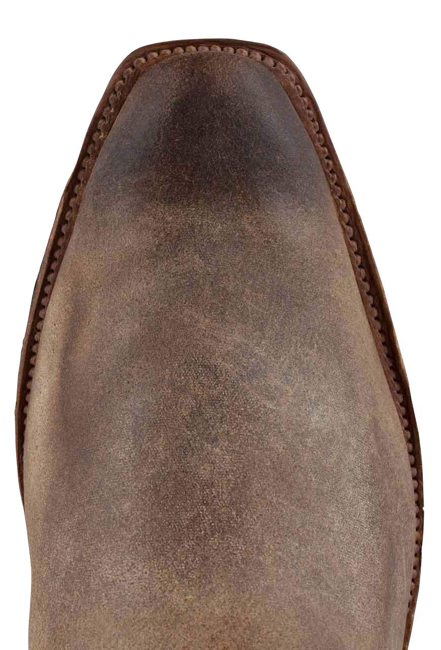 Rios of Mercedes Men's Cowhide Suede Cowboy Boots - Distressed Sahara