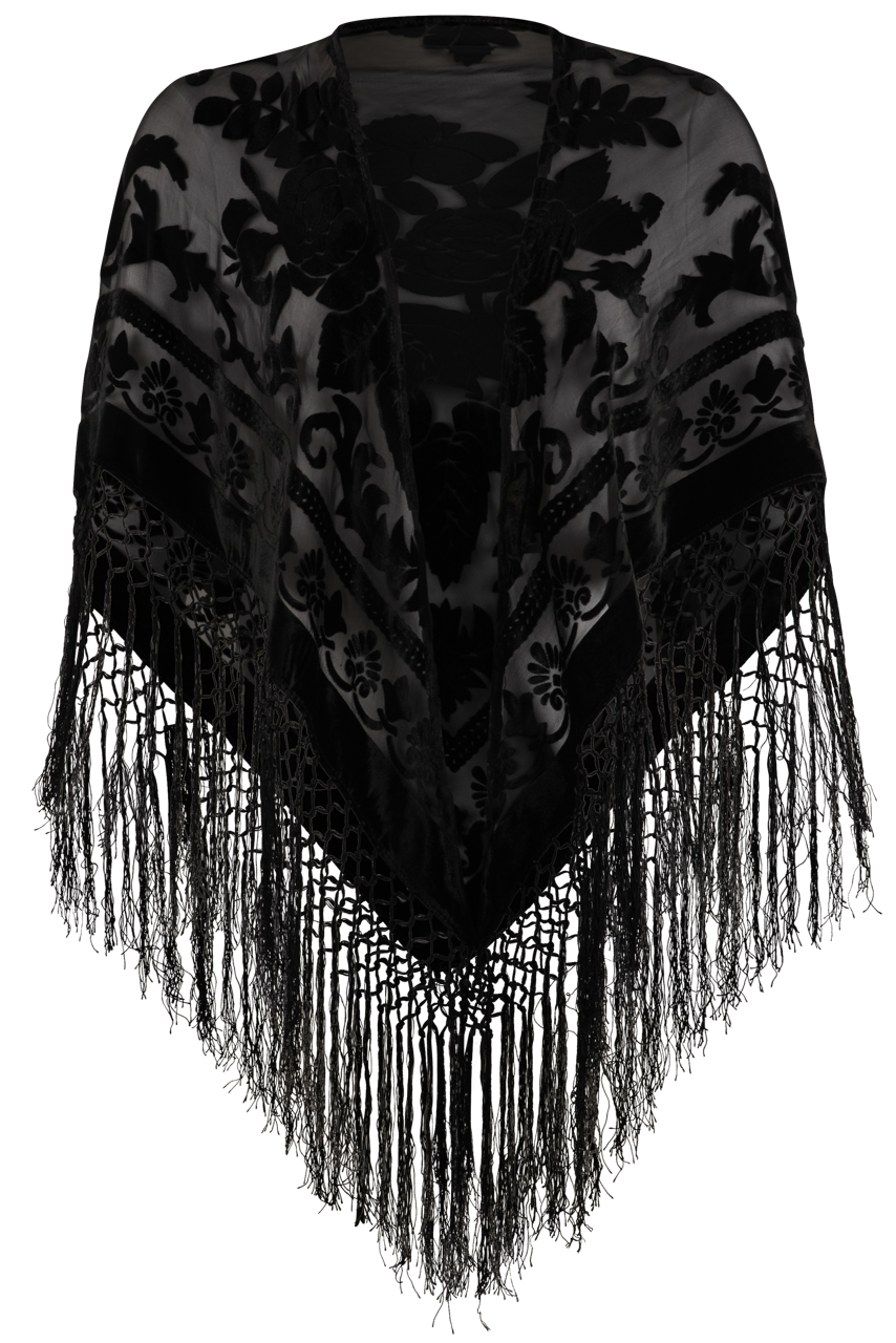 Pat Dahnke Black Triangle Western Shawl | Pinto Ranch