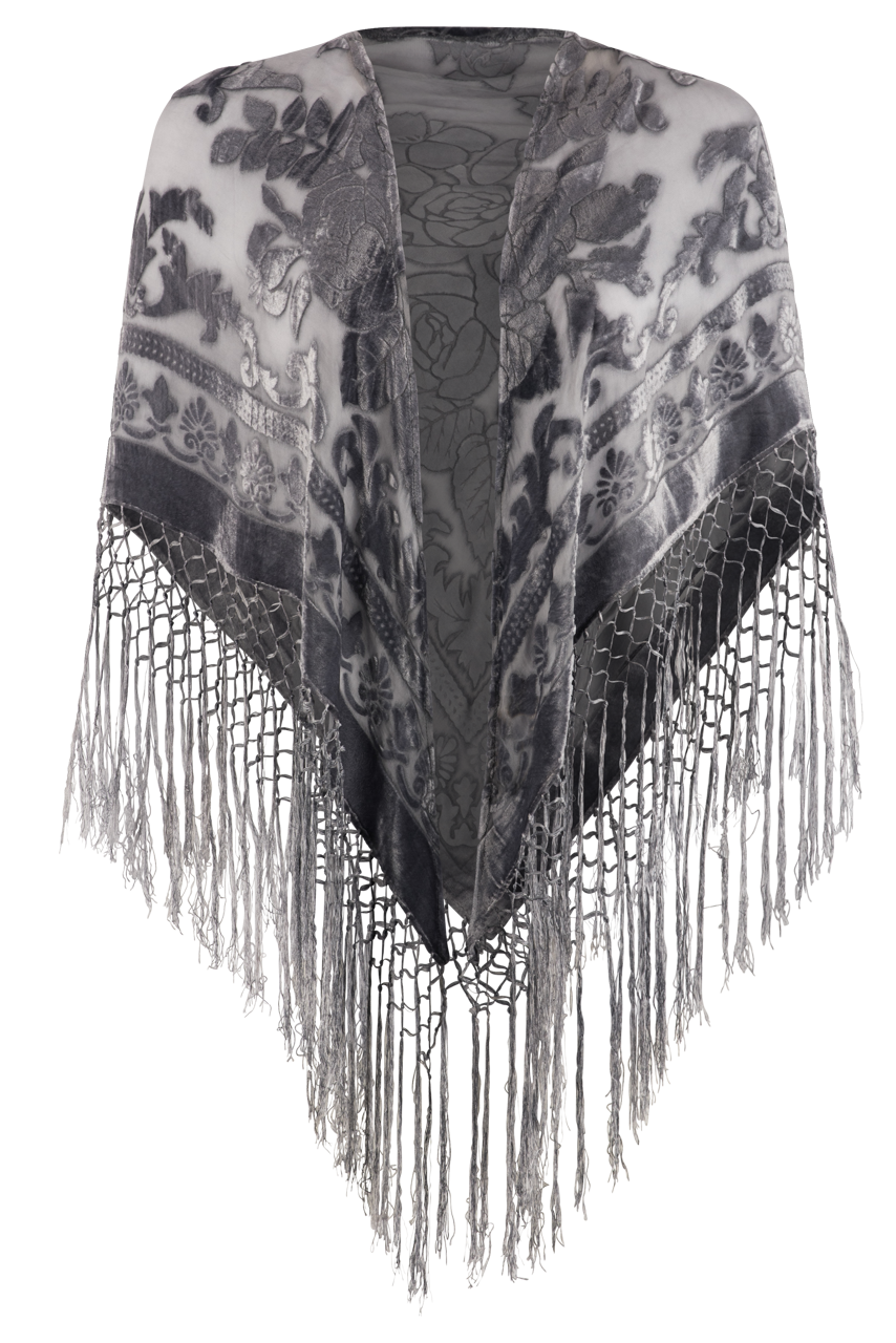 Pat Dahnke Denim Triangle Shawl