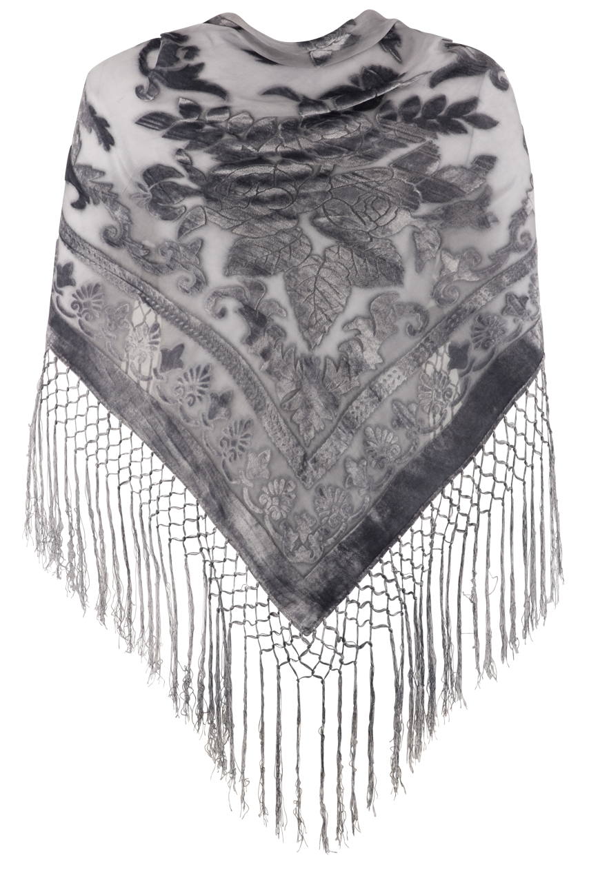 Pat Dahnke Denim Triangle Shawl