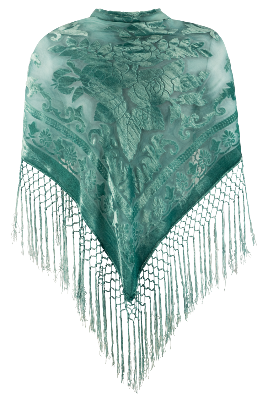 Pat Dahnke Turquoise Triangle Shawl