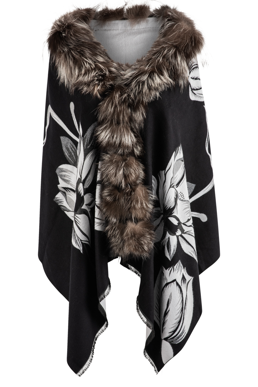 Pat Dahnke Fox Trim Shawl