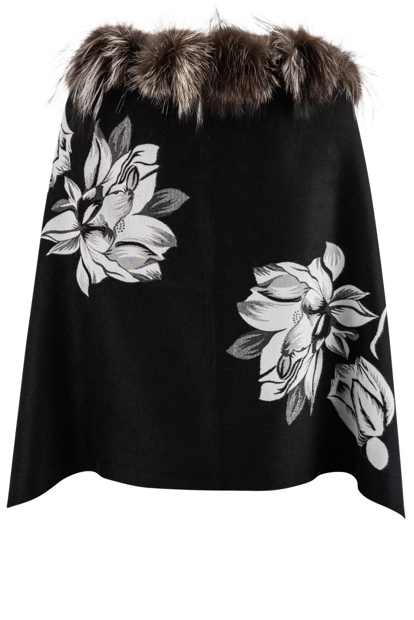 Pat Dahnke Fox Trim Shawl