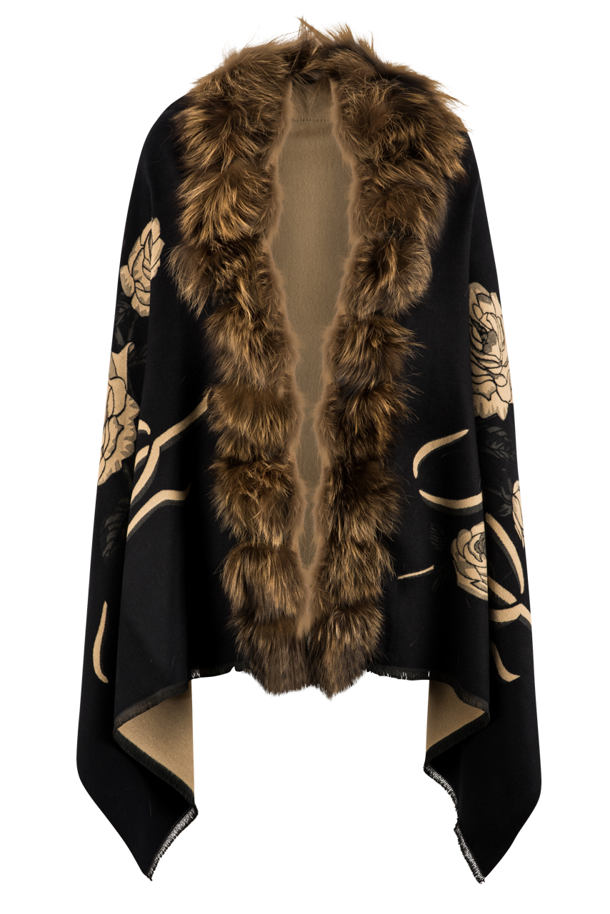 Pat Dahnke Fox Trim Shawl