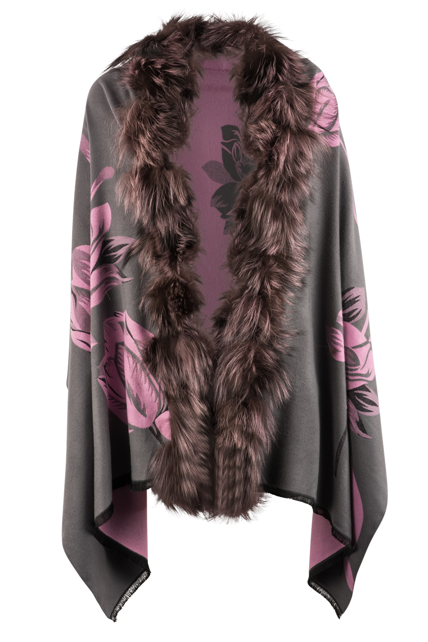 Pat Dahnke Fox Trim Shawl