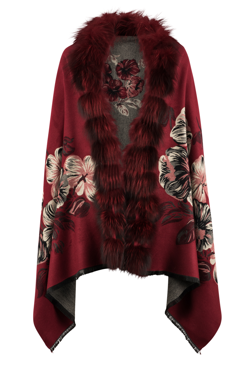 Pat Dahnke Fox Trim Shawl