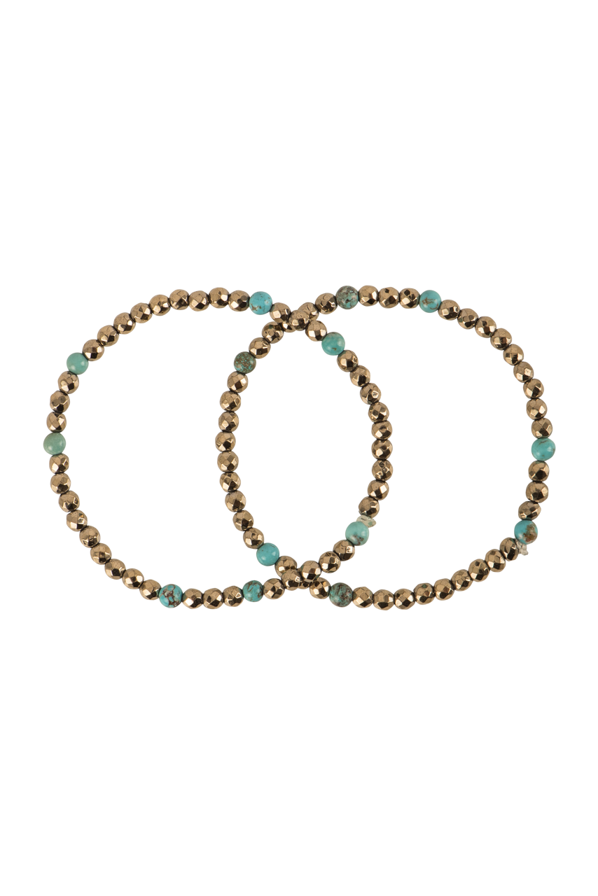 Ann Vlach Faceted Pyrite Bracelet Set