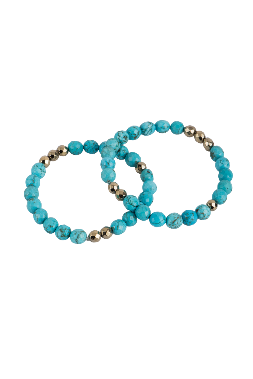 Ann Vlach Faceted Turquoise Bracelet Set