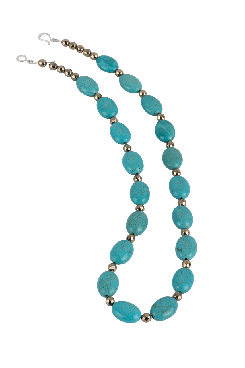 Ann Vlach Oval Turquoise Necklace