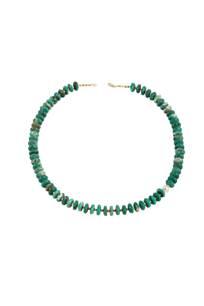 Ann Vlach Jasper & Freshwater Pearl Necklace