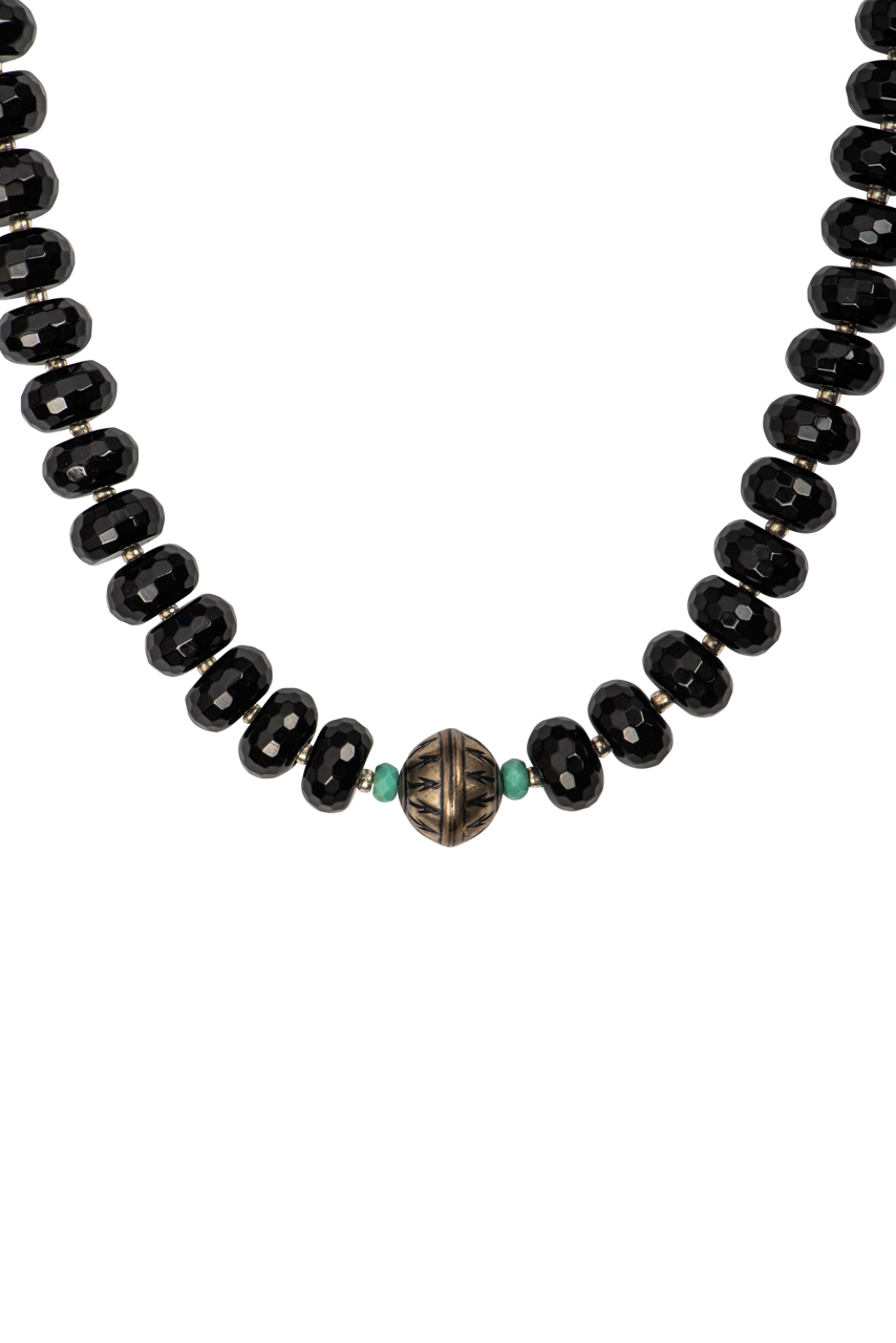 Ann Vlach Black Onyx Beaded Necklace