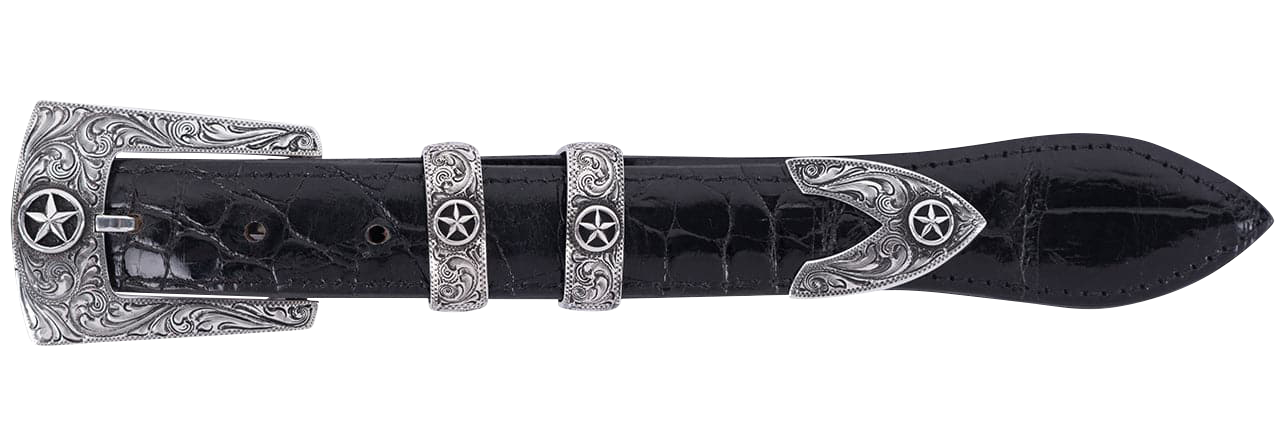 Chacon Engraved Star 1" Buckle Set