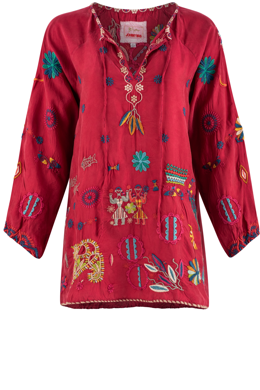 Johnny Was Cherry Blouse