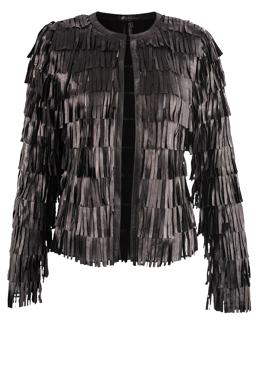 Belgin Francis Black Fringe Jacket