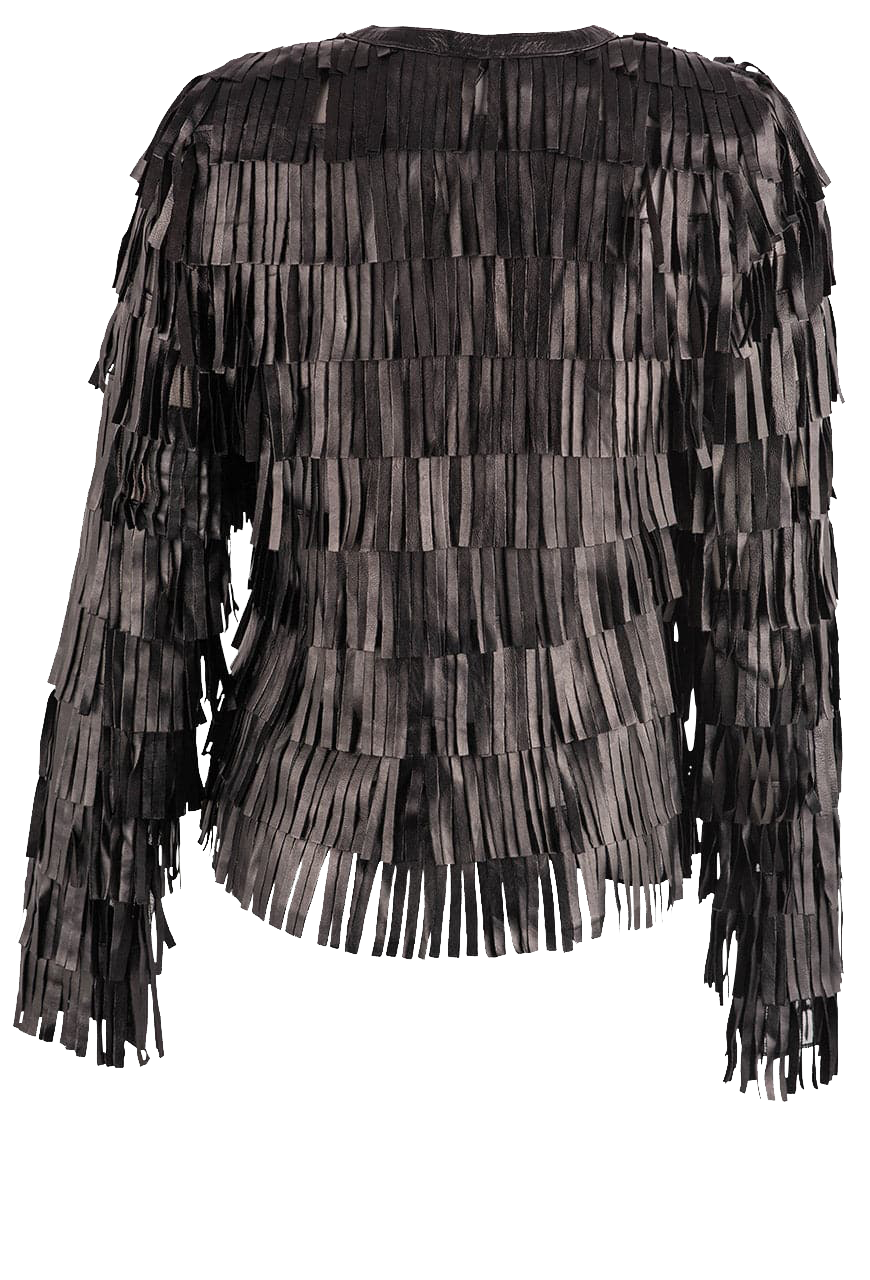 Belgin Francis Black Fringe Jacket