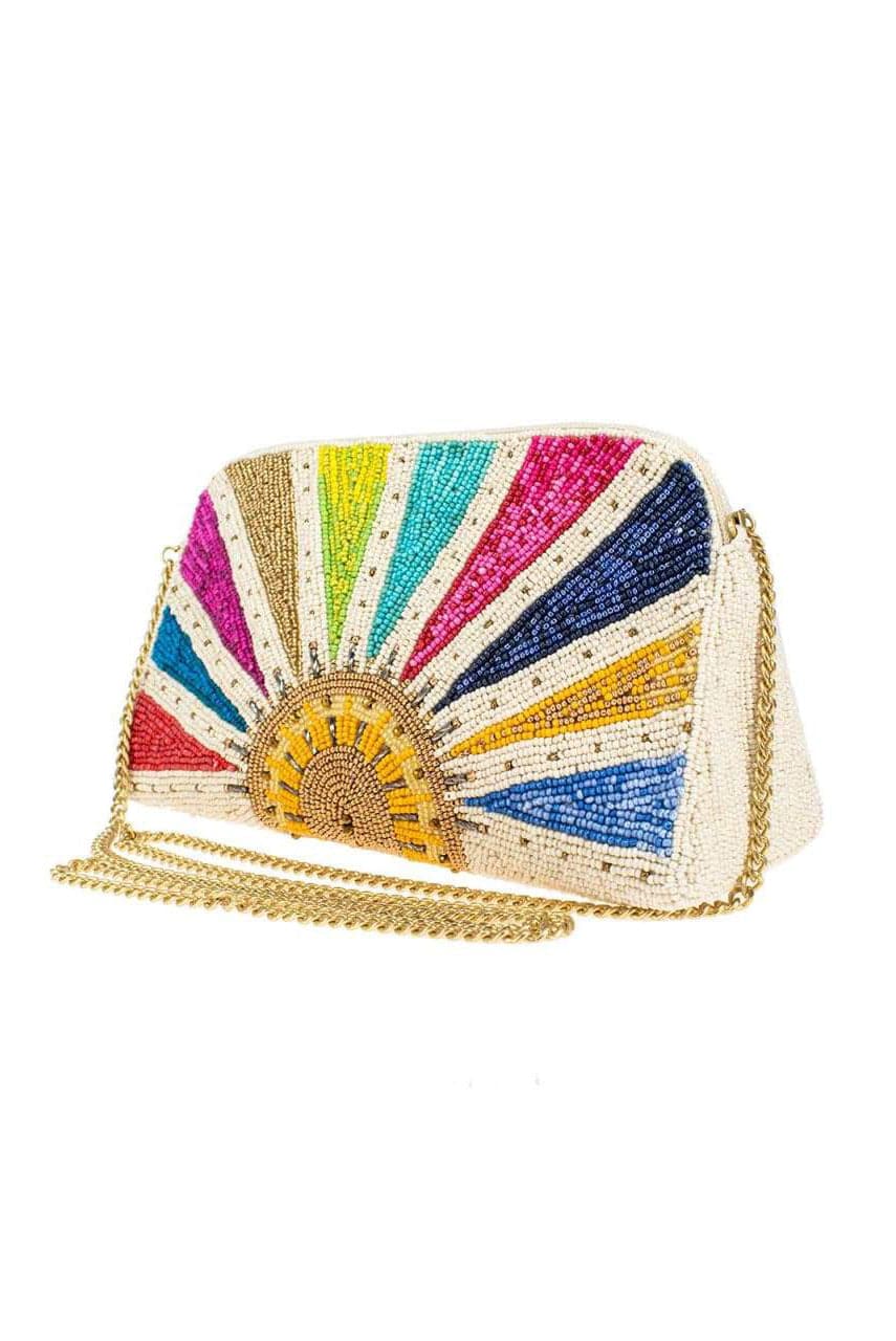 Mary Frances Rise and Shine Beaded Crossbody Clutch