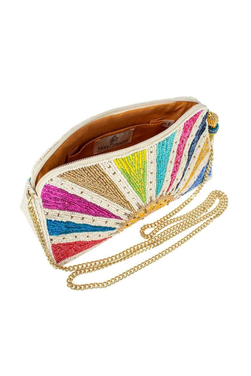 Mary Frances Rise and Shine Beaded Crossbody Clutch