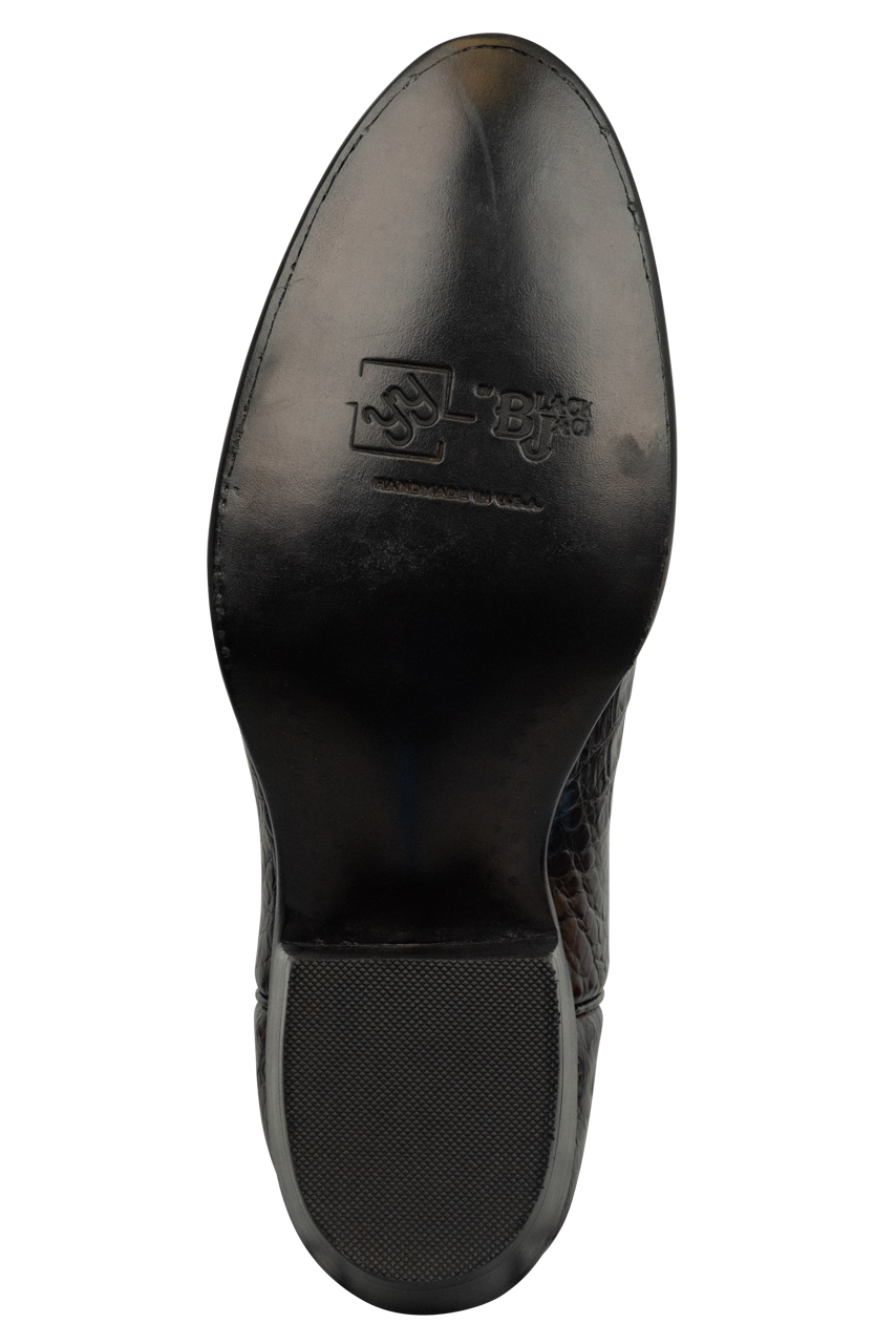Black Jack Caiman Belly Cowboy Boots - Black Cherry
