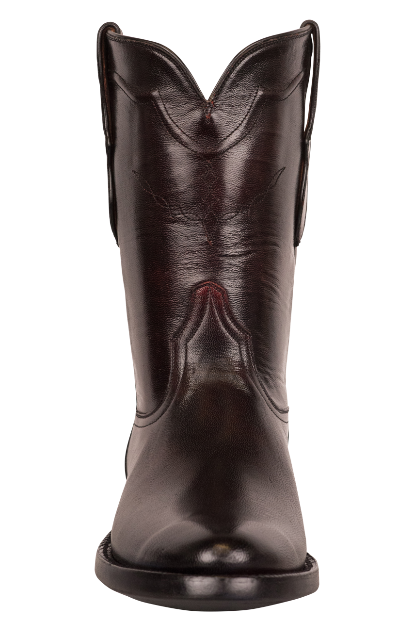 Black Jack Men's Brush Off Goat Roper Boots - Black Cherry