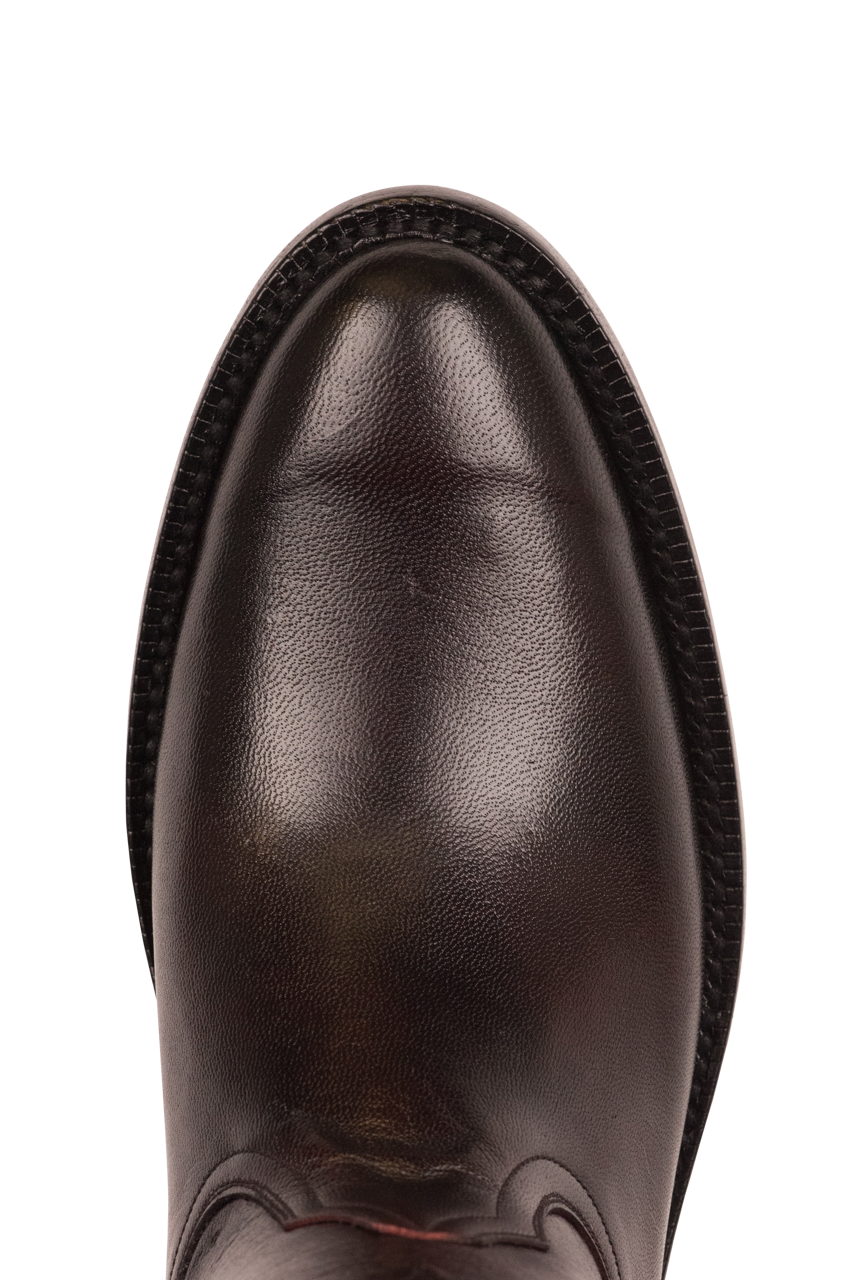 Black Jack Men's Brush Off Goat Roper Boots - Black Cherry