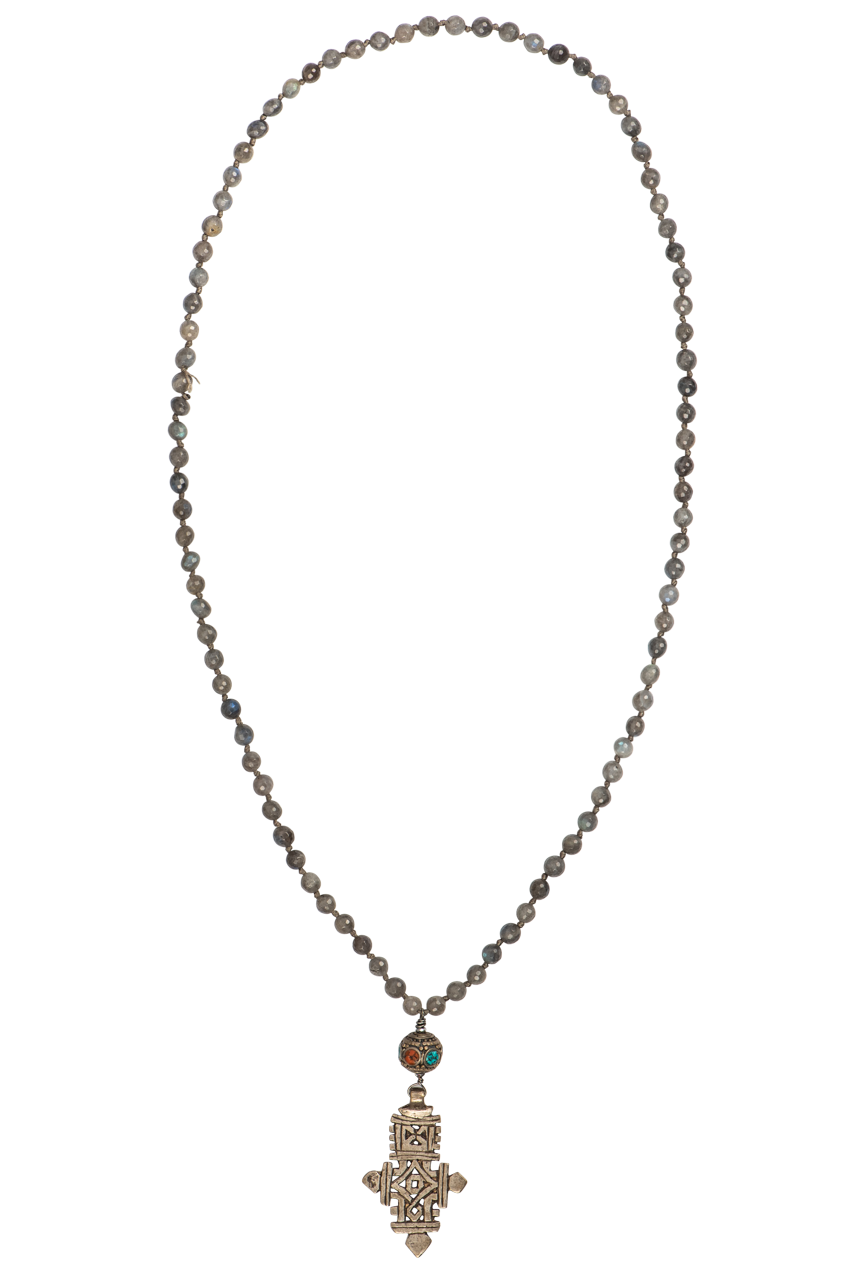 Breathe Deep Cross Necklace