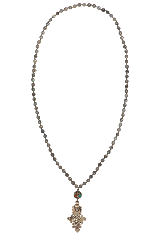 Breathe Deep Cross Necklace