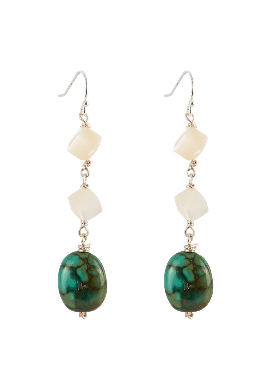 Breathe Deep Turquoise Drop Earrings