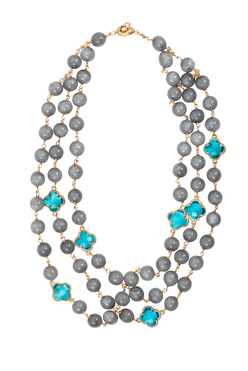 Brown Eyed Girl Gray Jade Necklace