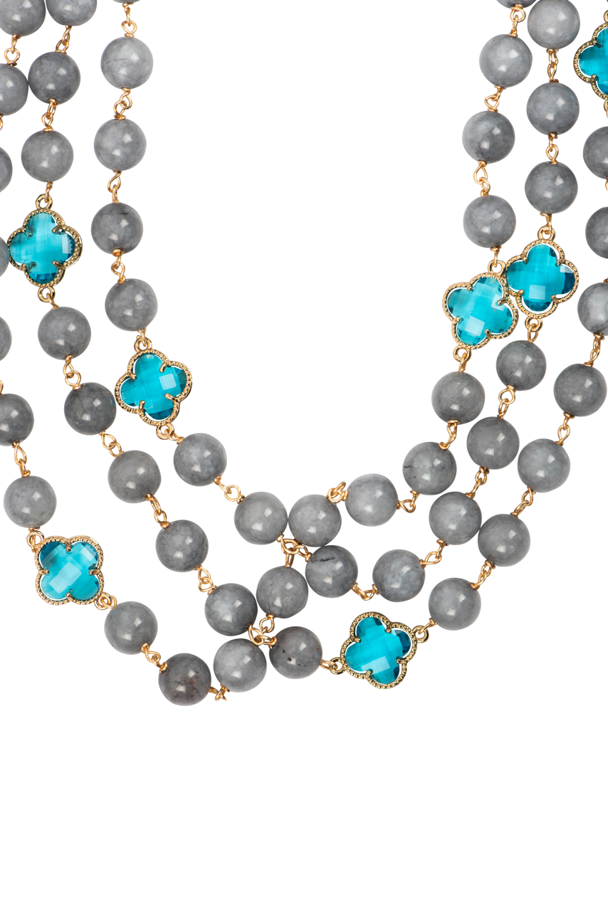 Brown Eyed Girl Gray Jade Necklace