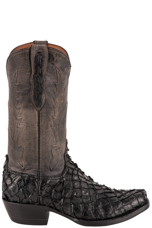 Black Jack Exclusive Pirarucu Cowboy Boots - Black