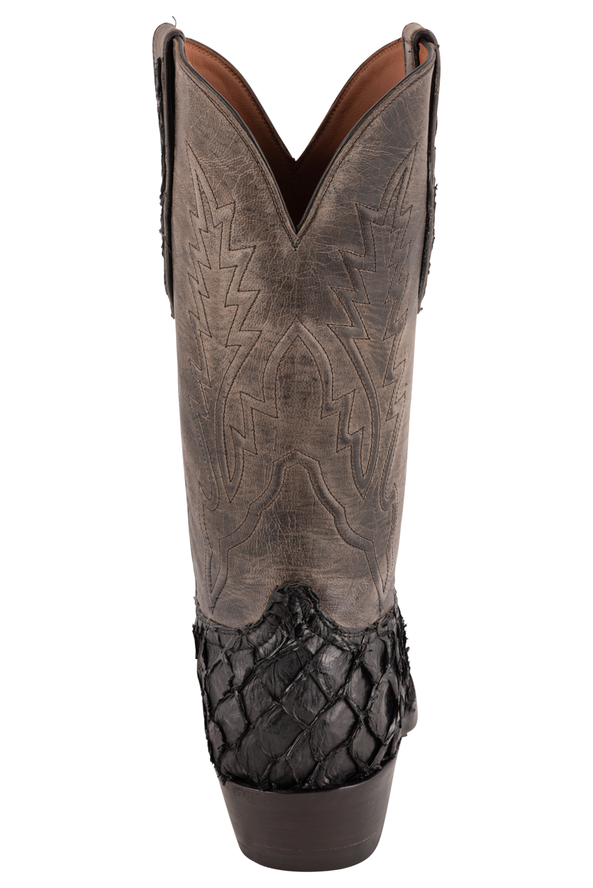 Black Jack Exclusive Pirarucu Cowboy Boots - Black