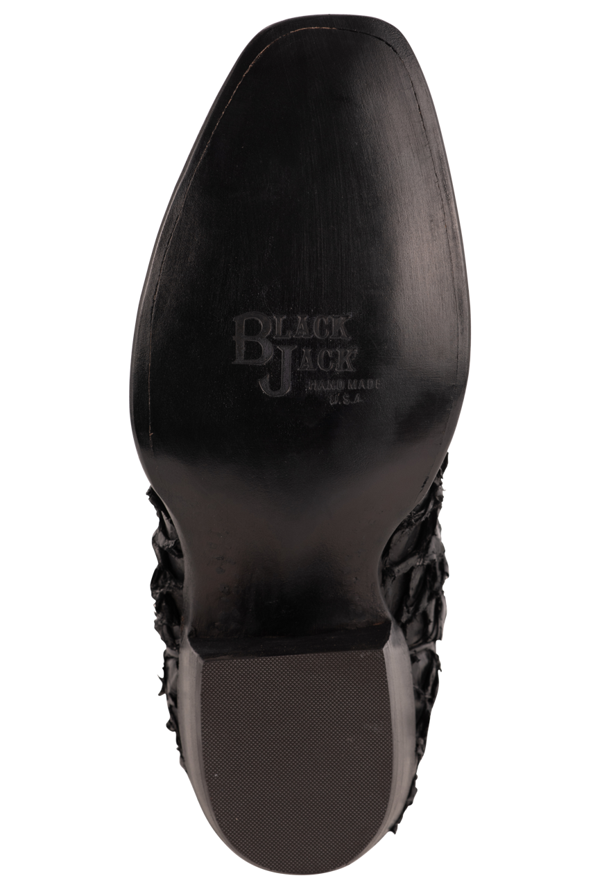 Black Jack Exclusive Pirarucu Cowboy Boots - Black