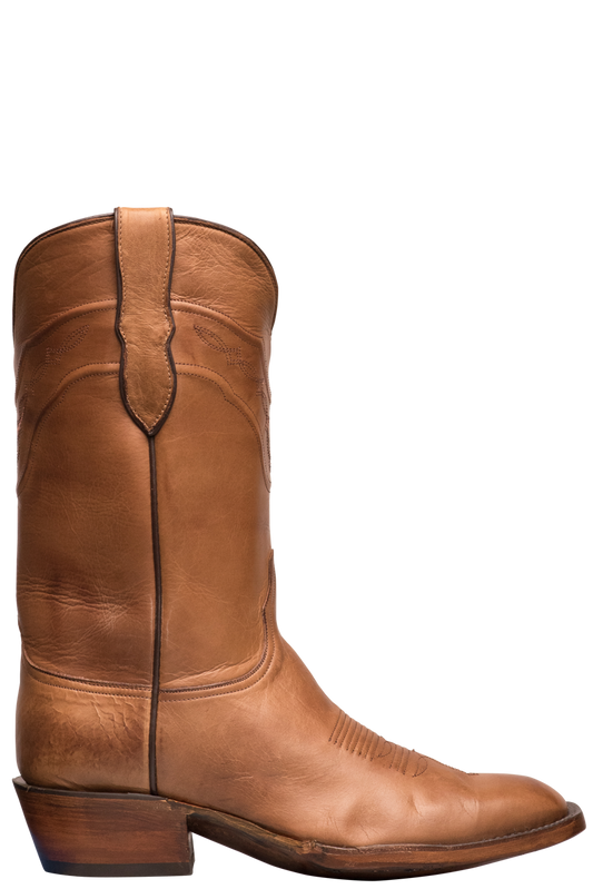 Black Jack Burnished Ranchito Cowboy Boots - Peanut Brown