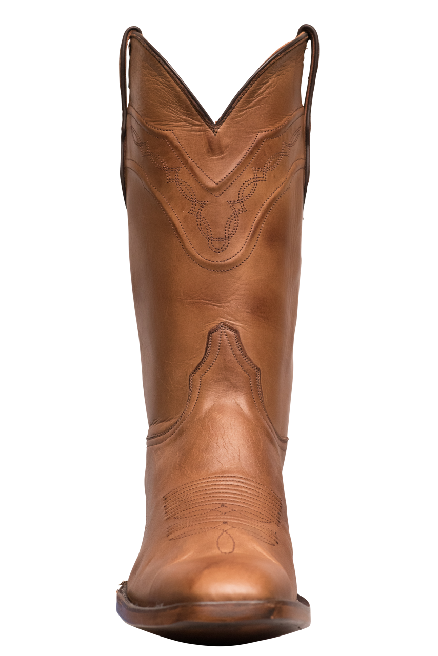 Black Jack Burnished Ranchito Cowboy Boots - Peanut Brown