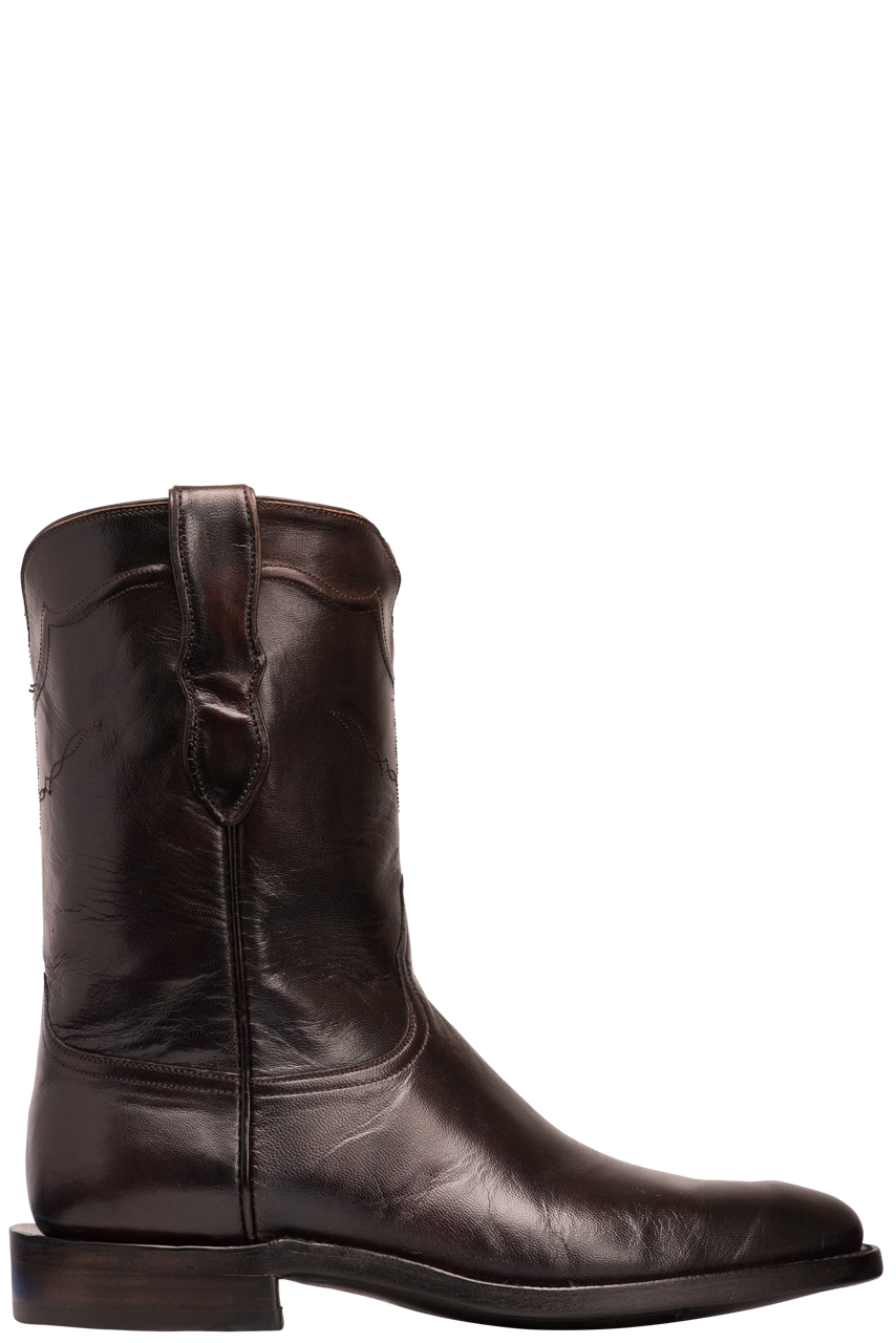 Black Jack Men s Brown Brush Off Goat Roper Boots Pinto Ranch