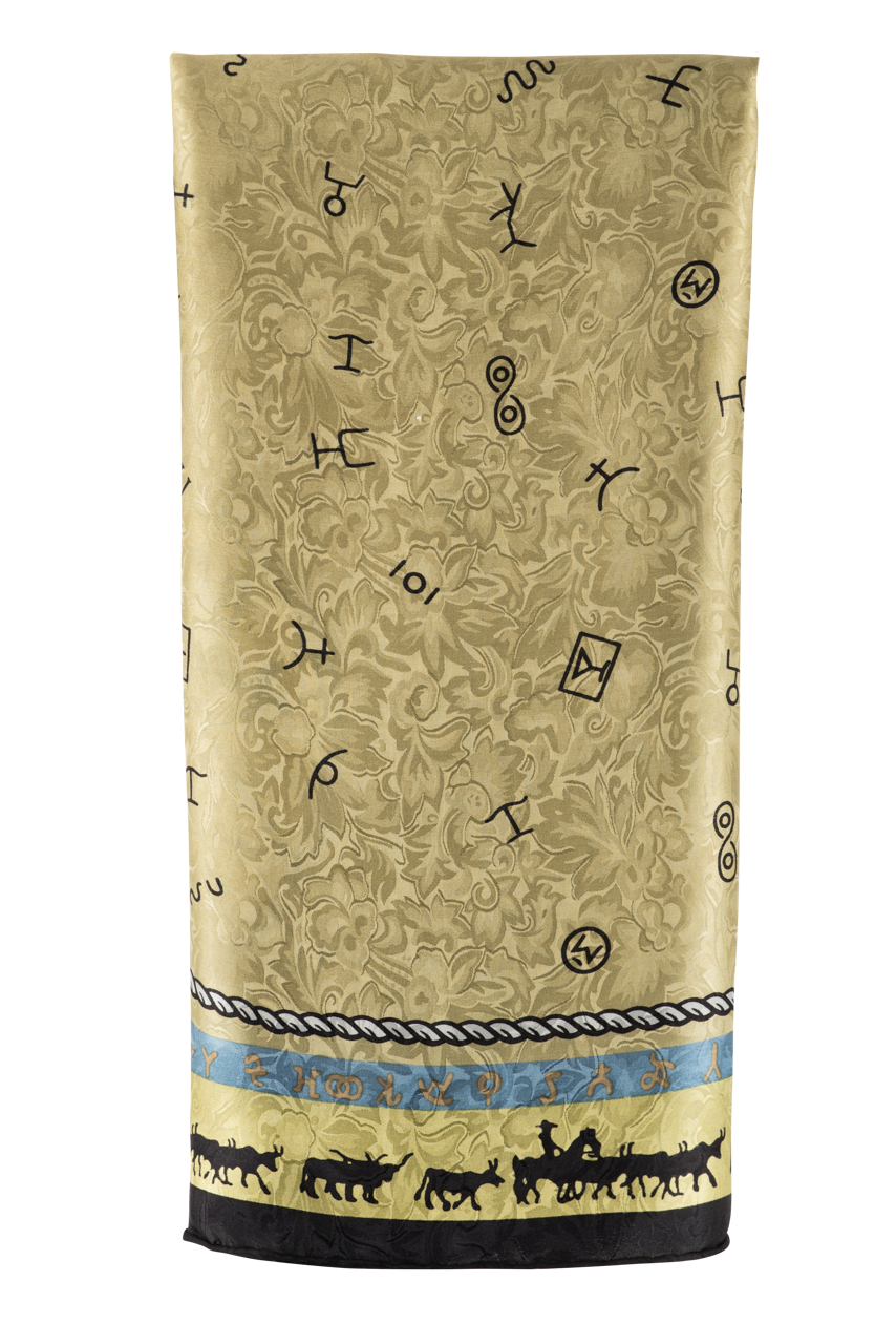 Wyoming Traders Green Silk Scarf