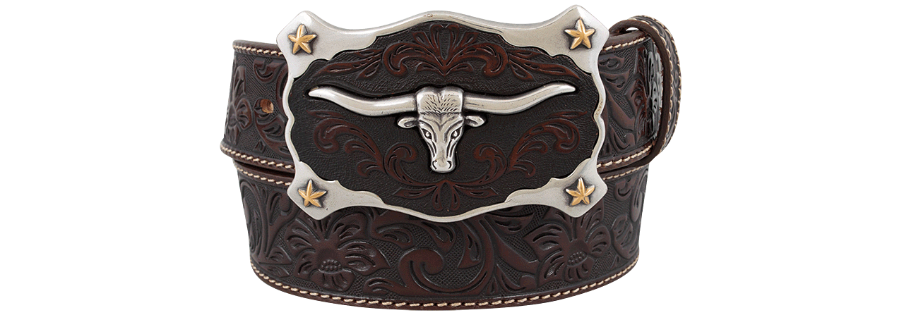 Justin 1.5" Classic Longhorn Belt - Dark Brown