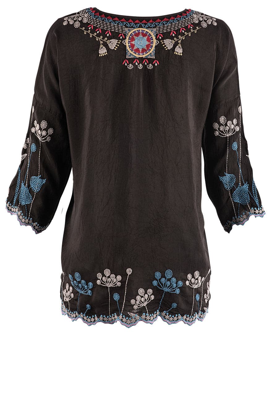 Johnny Was Carousel Embroidered Blouse