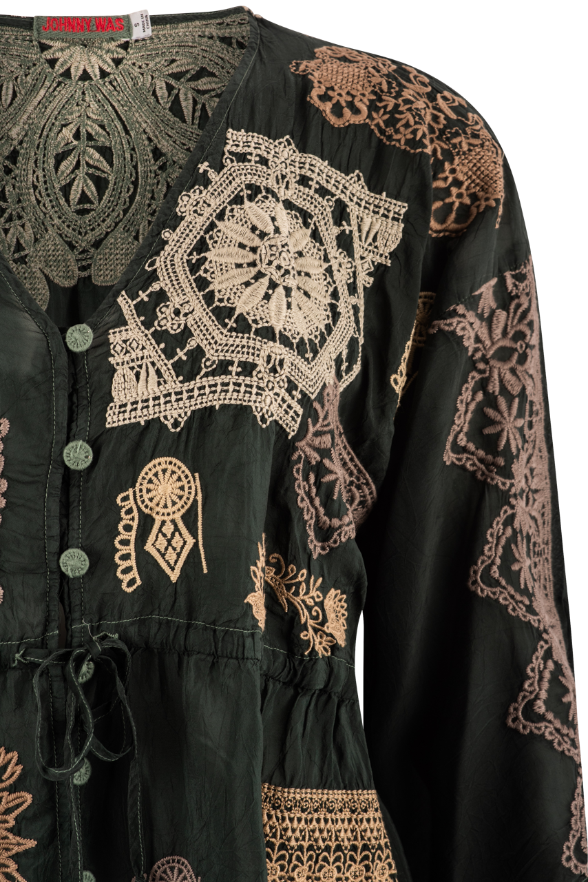 Johnny Was Embroidered Top