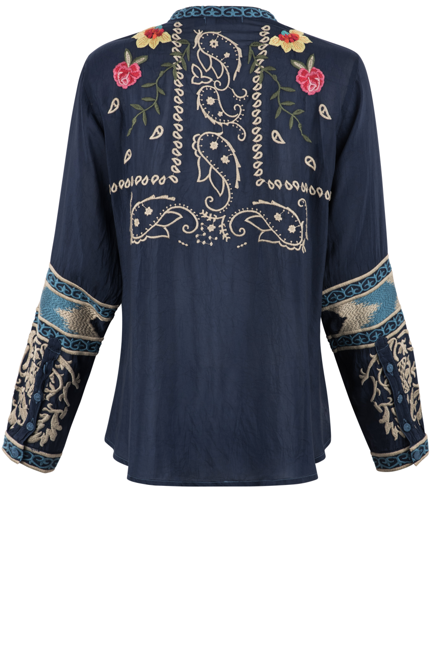 Johnny Was Tamarind Embroidered Top